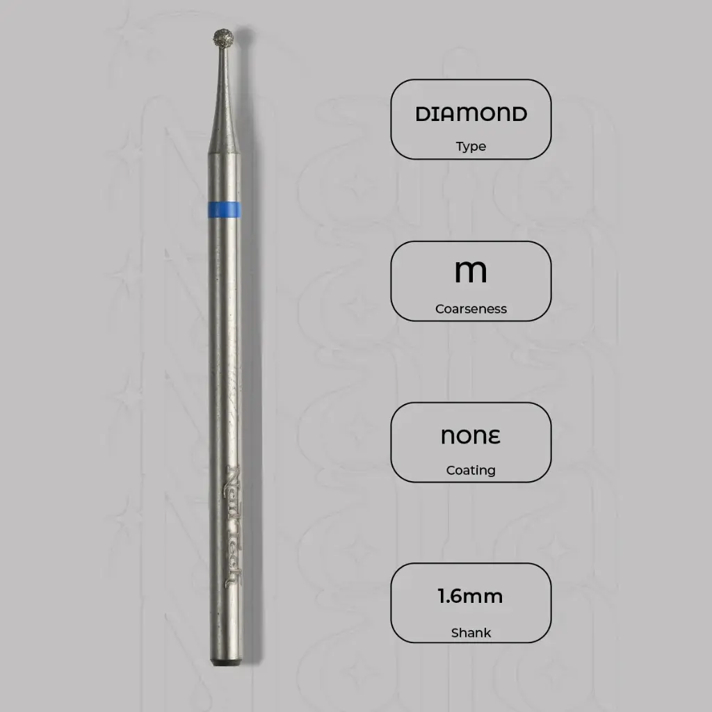 Diamantová fréza kulička Ø1.6 mm - střední zrnitost