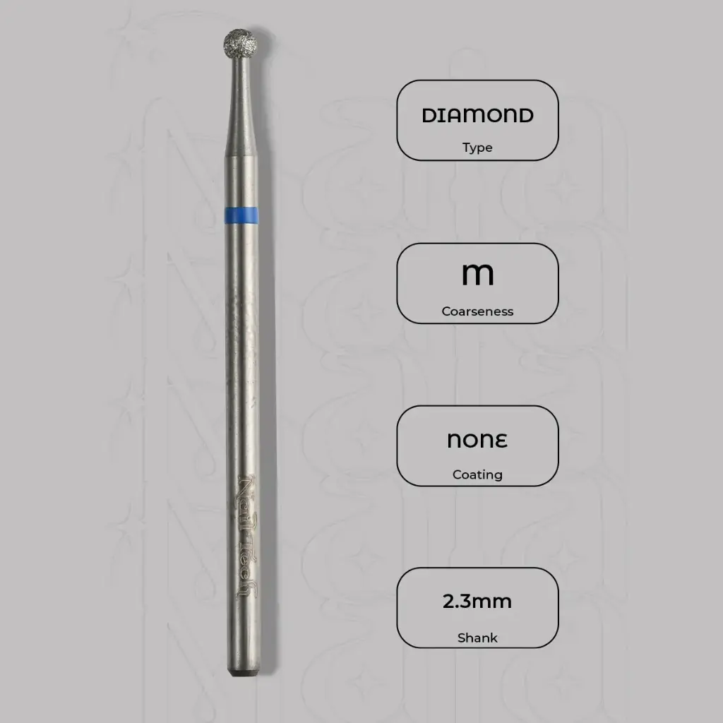 Diamantová fréza kulička Ø2.3 mm - střední zrnitost