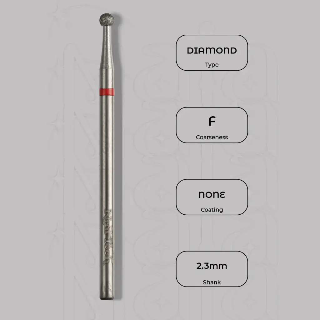 Diamantová fréza kulička Ø2.3 mm - jemná zrnitost