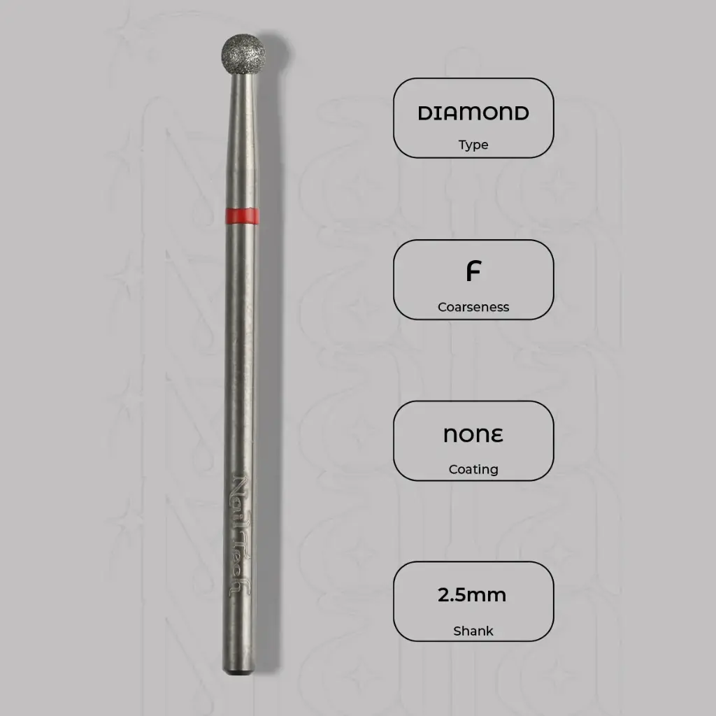 Diamantová fréza kulička Ø2.5 mm - jemná zrnitost