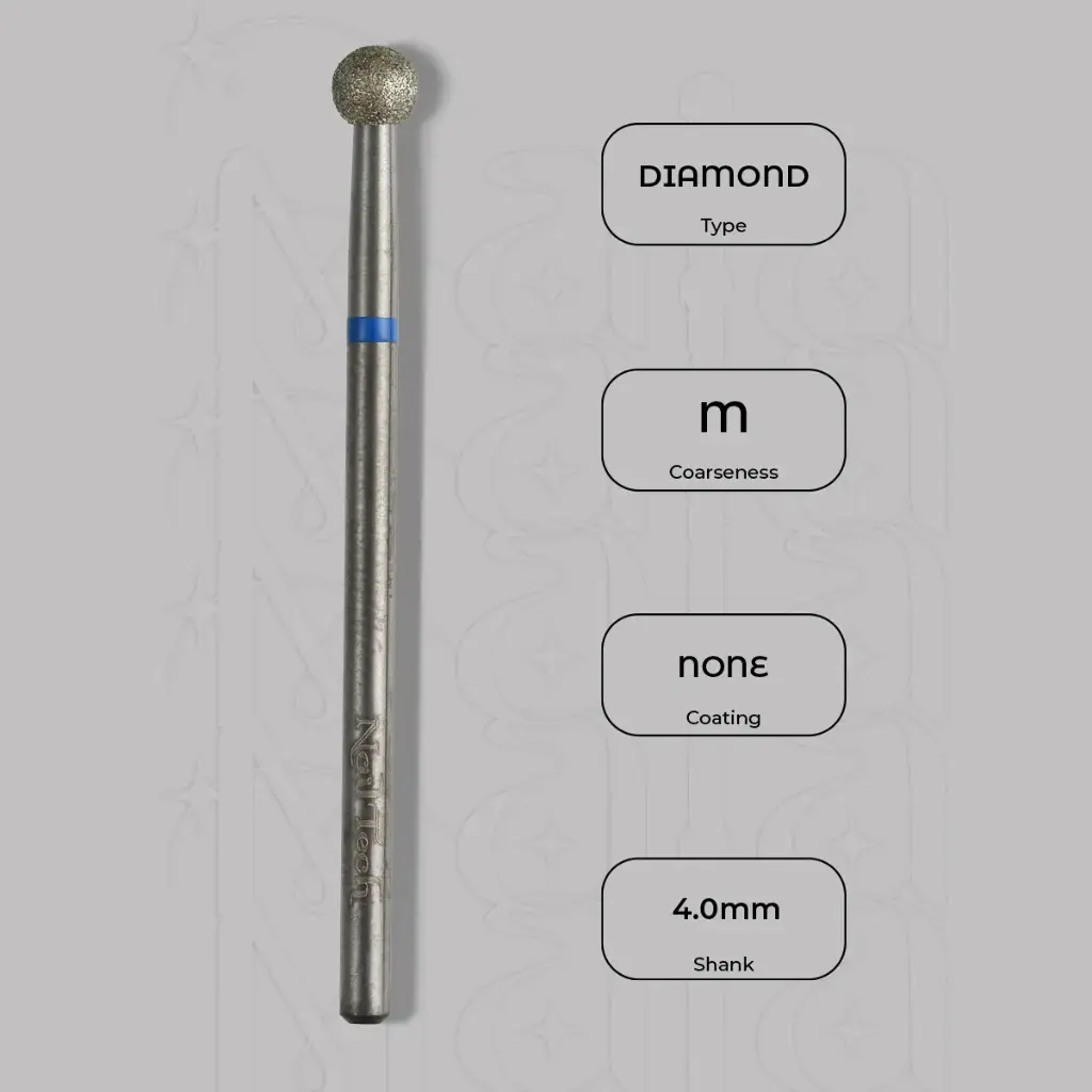 Diamantová fréza kulička Ø4.0 mm - střední zrnitost
