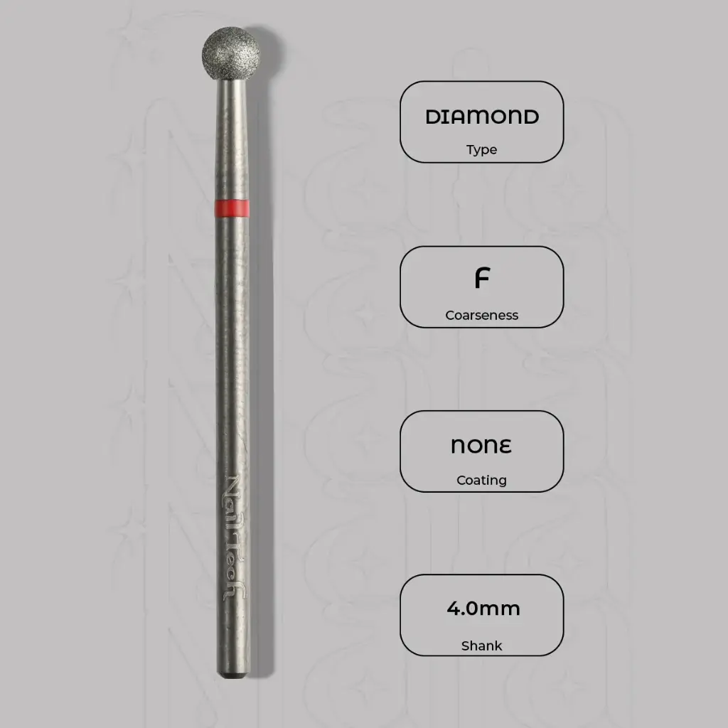 Diamantová fréza kulička Ø4.0 mm - jemná zrnitost