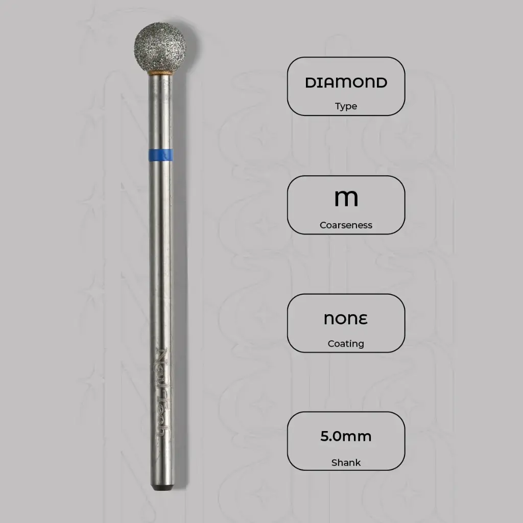 Diamantová fréza kulička Ø5.0 mm - střední zrnitost