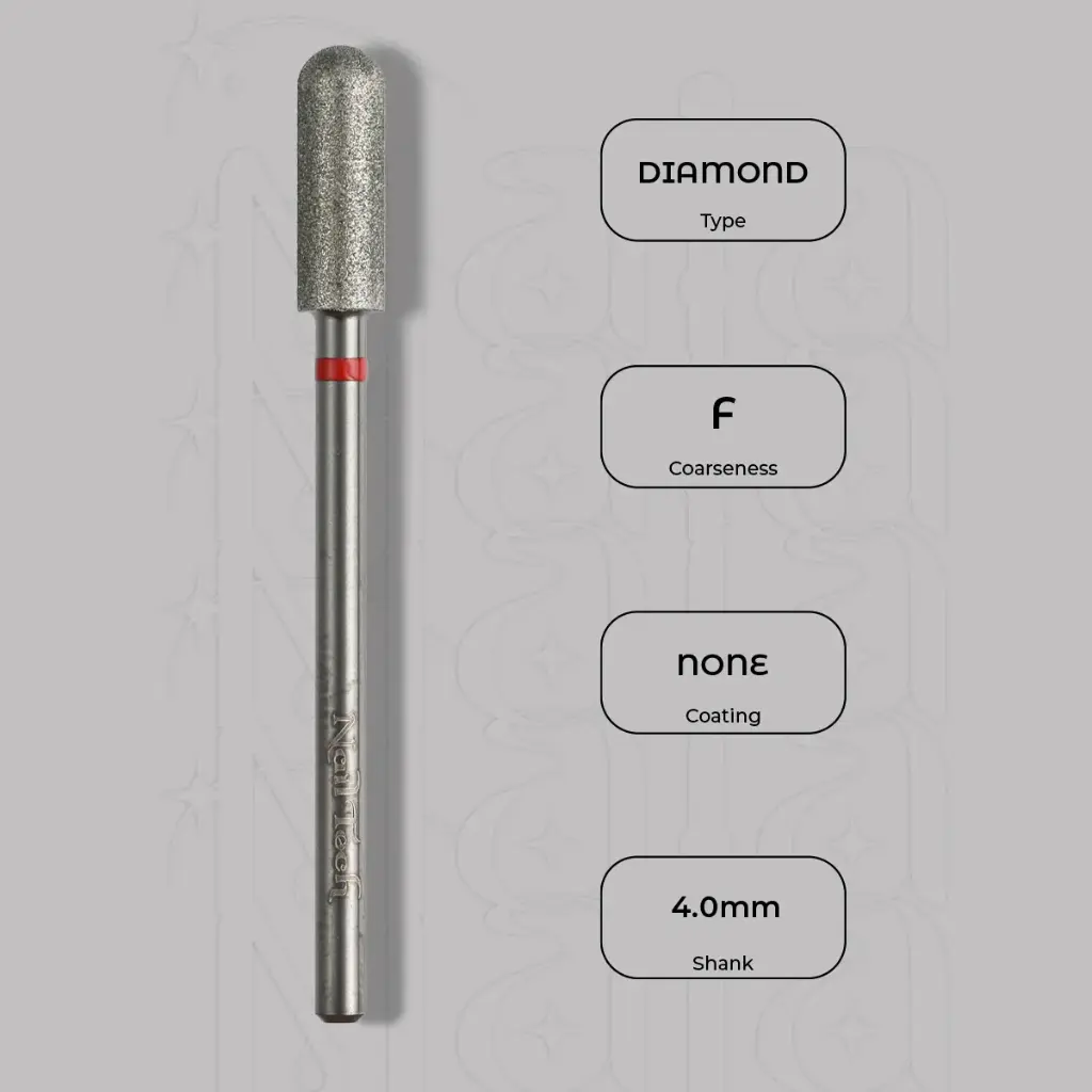Diamantová zaoblená fréza  Ø4.0 mm - jemná zrnitost