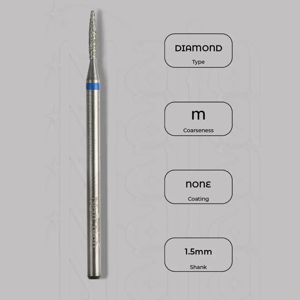 Diamantová fréza plamínek Ø1.5 mm - střední zrnitost
