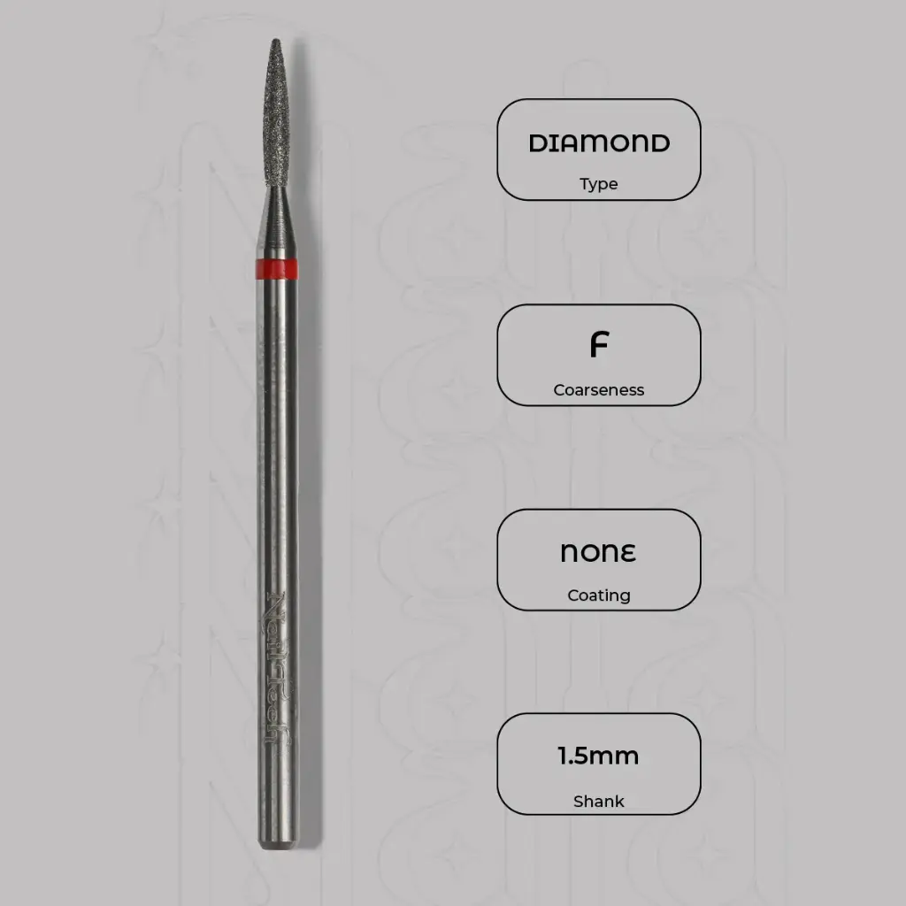Diamantová fréza plamínek Ø1.5 mm - jemná zrnitost