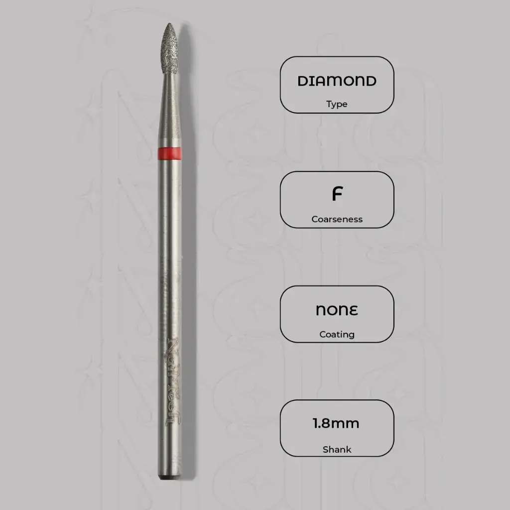 Diamantová fréza mini plamínek Ø1.8 mm - jemná zrnitost