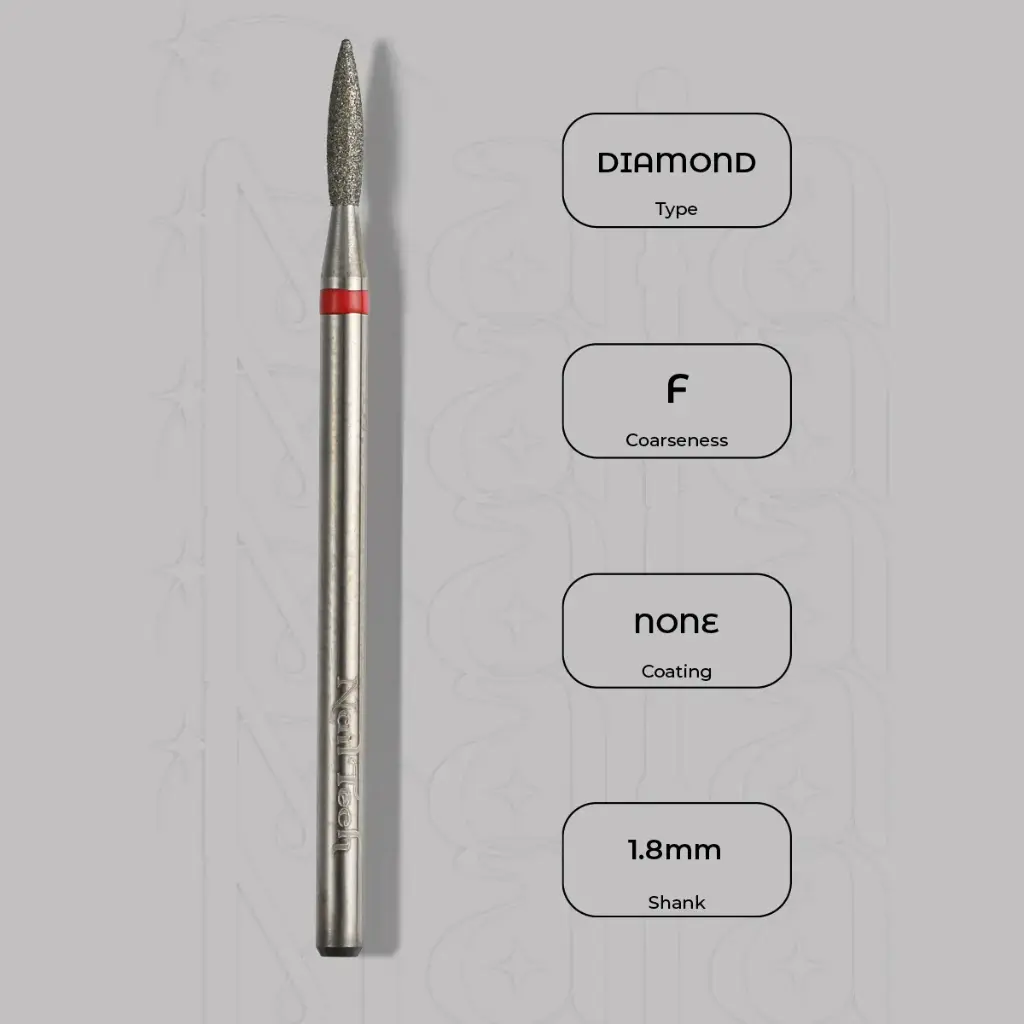 Diamantová fréza plamínek Ø1.8 mm - jemná zrnitost