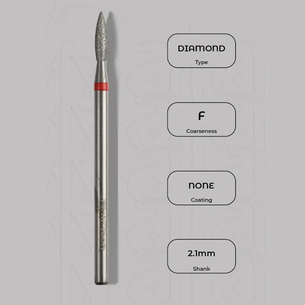 Diamantová fréza plamínek Ø2.1 mm - jemná zrnitost