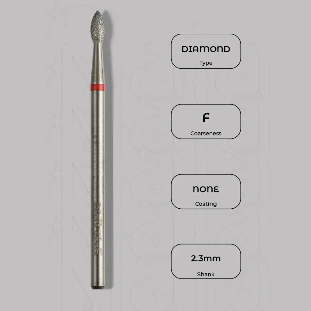 Diamantová fréza mini plamínek Ø2.3 mm - jemná zrnitost