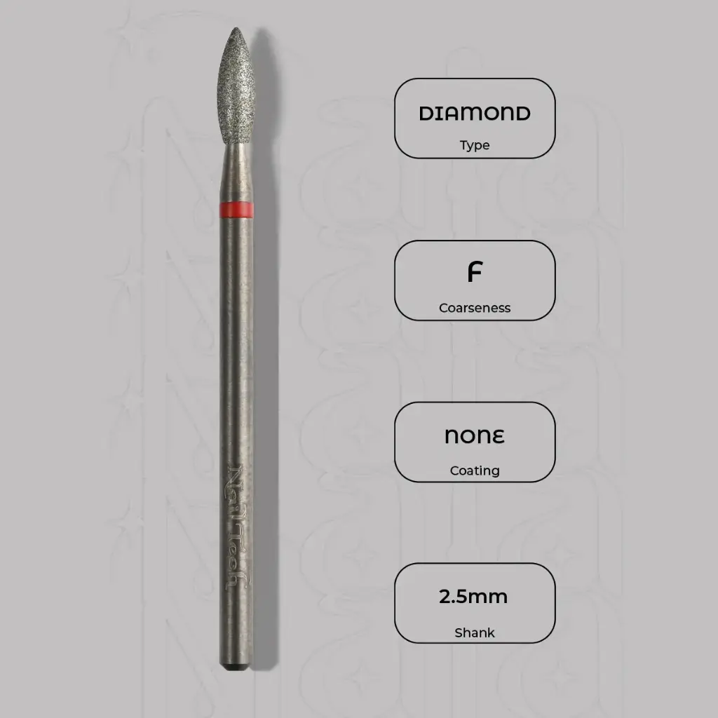 Diamantová fréza plamínek Ø2.5 mm - jemná zrnitost