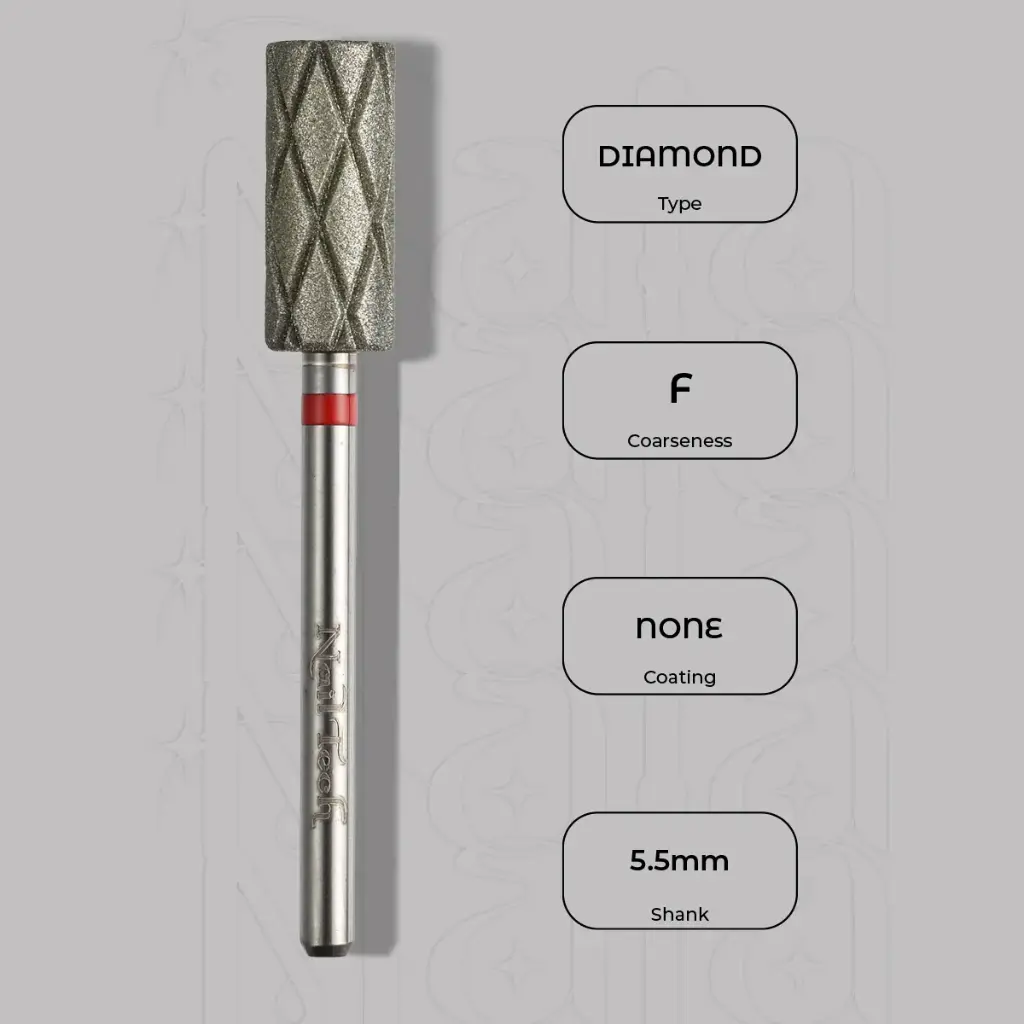 Diamantová fréza válec Ø5.5 mm - chladicí drážky, jemná zrnitost