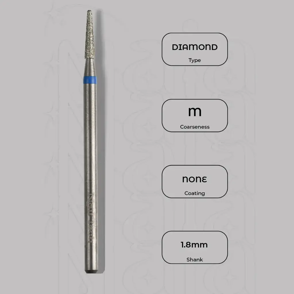 Diamantová fréza kužel kulatý Ø1.8 mm - střední zrnitost