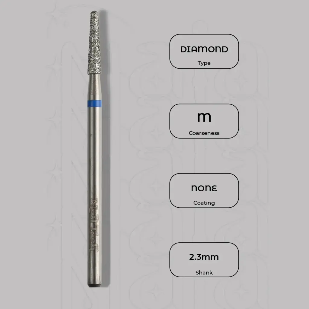 Diamantová fréza kužel kulatý Ø2.3 mm - střední zrnitost