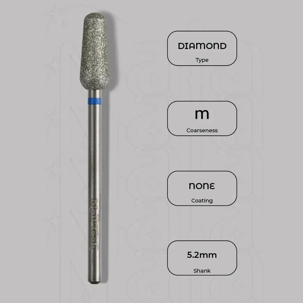 Diamantová fréza kužel kulatý Ø5.2 mm - střední zrnitost