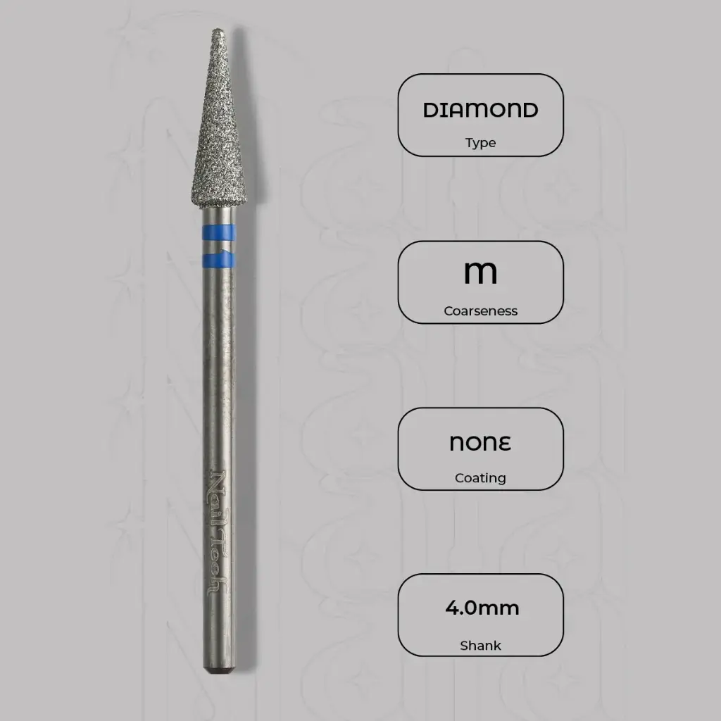 Diamantová fréza pupen Ø4.0 mm - diamantový řez, střední zrnitost