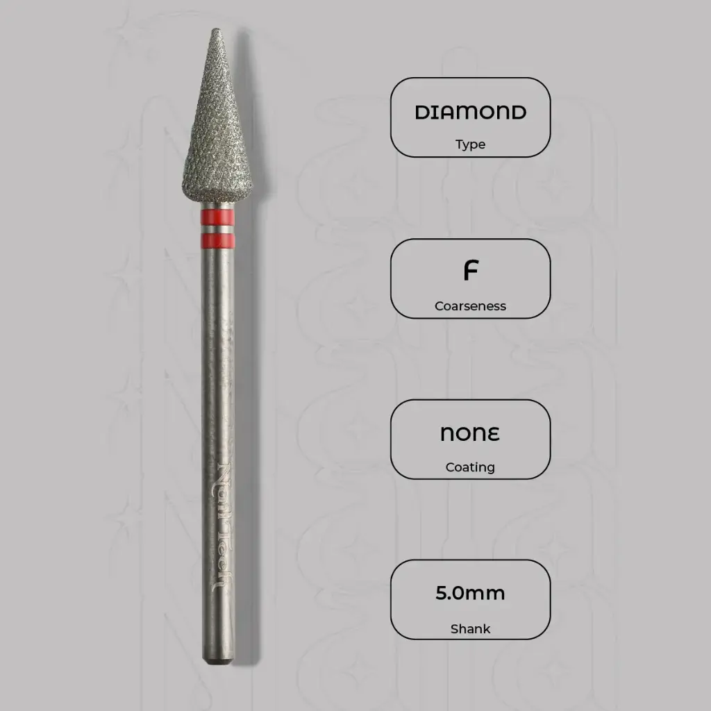Diamantová fréza pupen Ø5.0 mm - diamantový řez, jemná zrnitost