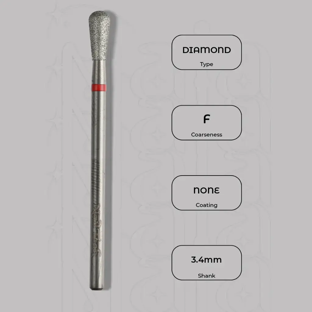 Diamantová fréza hruška Ø3.4 mm - jemná zrnitost