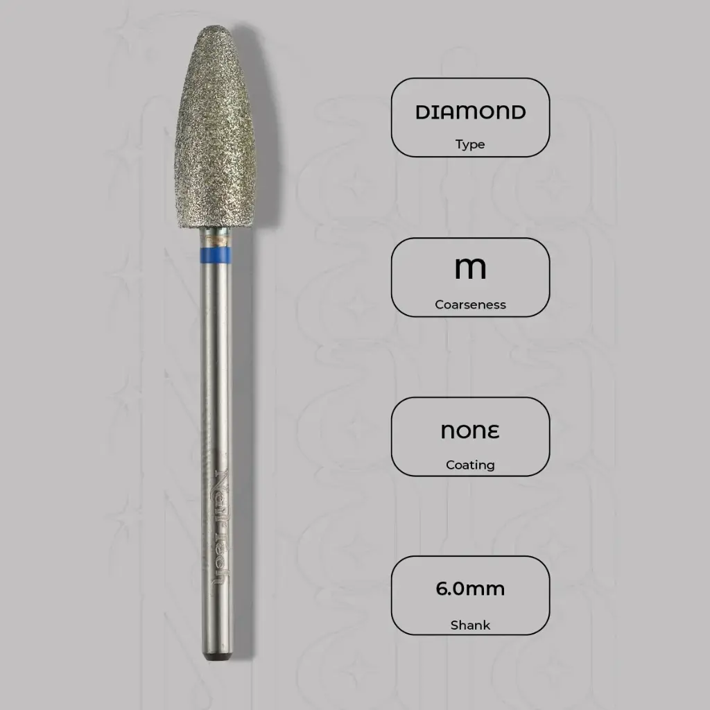 Diamantová fréza kužel kulatý Ø6.0 mm - střední zrnitost