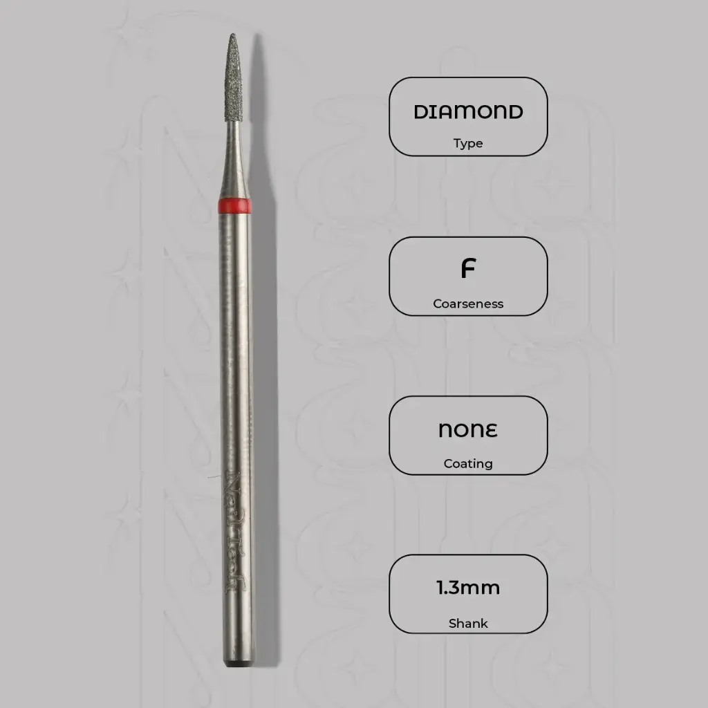 Diamantová fréza pětiúhelník Ø1.3 mm - jemná zrnitost