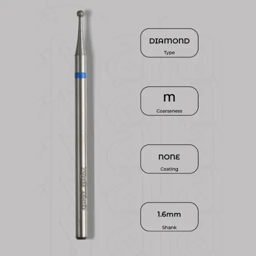 [8000303] Diamantová fréza kulička Ø1.6 mm - střední zrnitost