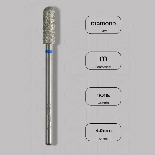 [8002322] Diamantová zaoblená fréza Ø4.0 mm - střední zrnitost