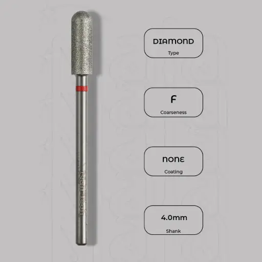 [8002222] Diamantová zaoblená fréza  Ø4.0 mm - jemná zrnitost