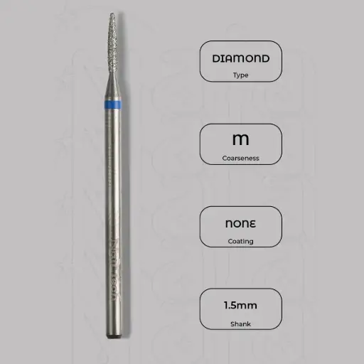 [8000319] Diamantová fréza plamínek Ø1.5 mm - střední zrnitost