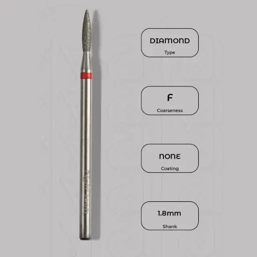 [8000220] Diamantová fréza plamínek Ø1.8 mm - jemná zrnitost