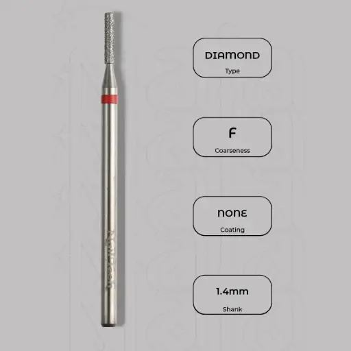 [8000225] Diamantová fréza válec Ø1.4 mm - jemná zrnitost