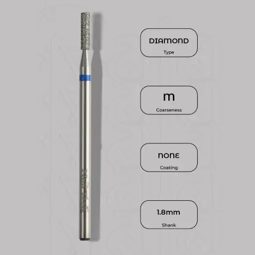 [8000327] Diamantová fréza válec Ø1.8 mm - střední zrnitost