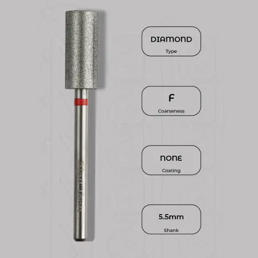 [8202220] Diamantová fréza válec Ø5.5 mm - jemná zrnitost
