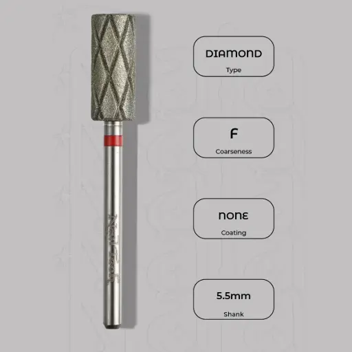 [8207220] Diamantová fréza válec Ø5.5 mm - chladicí drážky, jemná zrnitost