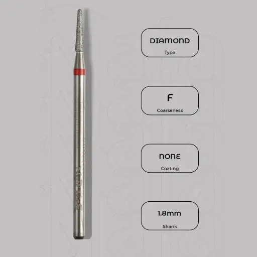 [8000242] Diamantová fréza kužel kulatý Ø1.8 mm - jemná zrnitost