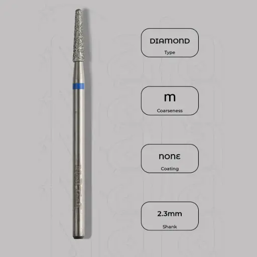 [8002312] Diamantová fréza kužel kulatý Ø2.3 mm - střední zrnitost