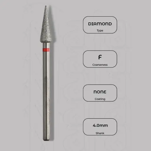 [8000249] Diamantová fréza pupen Ø4.0 mm - jemná zrnitost