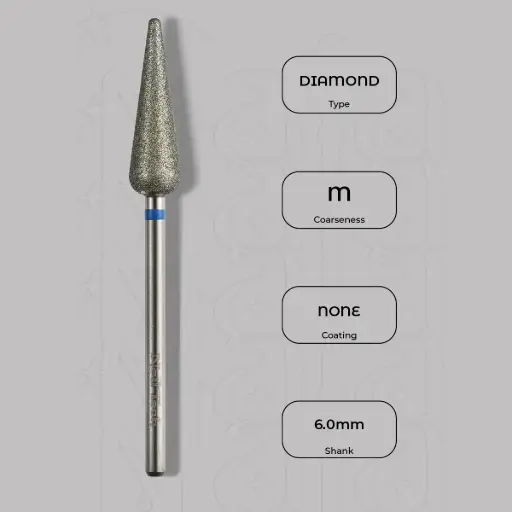[8002318] Diamantová fréza pupen Ø6.0 mm - střední zrnitost