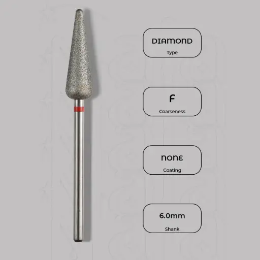 [8002218] Diamantová fréza pupen Ø6.0 mm - jemná zrnitost