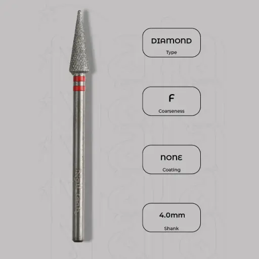 [8003249] Diamantová fréza pupen Ø4.0 mm - diamantový řez, jemná zrnitost