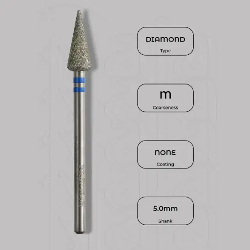 [8005353] Diamantová fréza pupen Ø5.0 mm - diamantový řez, střední zrnitost