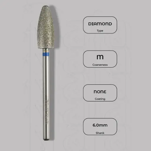 [8002315] Diamantová fréza kužel kulatý Ø6.0 mm - střední zrnitost